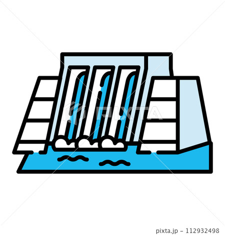 水力発電　アイコン【建物シリーズ】 112932498