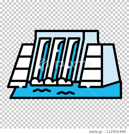 水力發電圖示【建築系列】 112932498