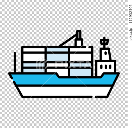 貨櫃船圖示【建築系列】 112932503