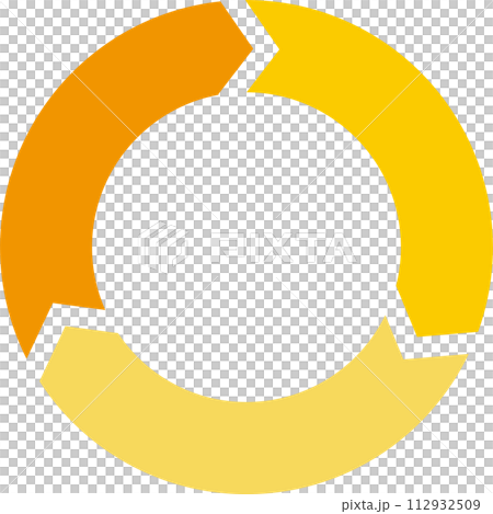 矢印　サイクル図　循環　アイコン	 112932509