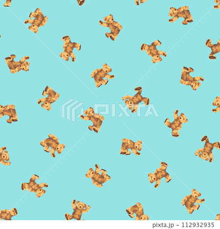 可愛いく楽しいクマのイラスト図案, 112932935