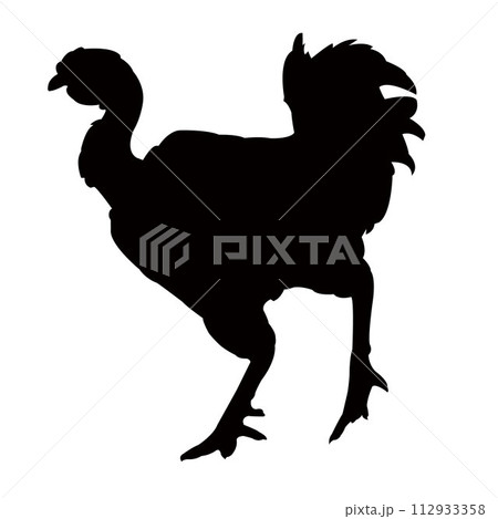 a rooster black color silhouette vector a rooster black color silhouette vector 112933358