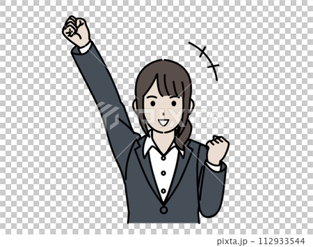 積極進取、努力工作的女上班族的插圖 積極進取、努力工作的女上班族的插圖 112933544