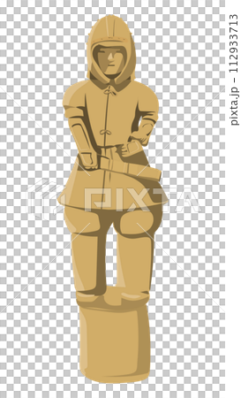 挂甲武人埴輪のベクターイラスト 112933713