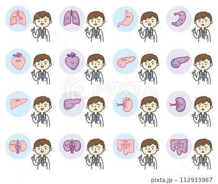 症状の説明をする医師 112933967