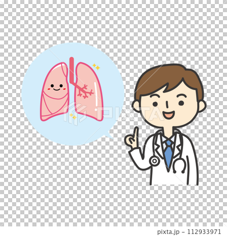 Doctor explaining about lungs Doctor explaining about lungs 112933971