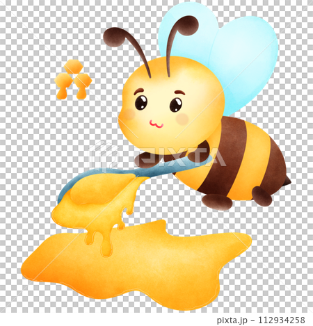 Bee and honey Bee and honey 112934258
