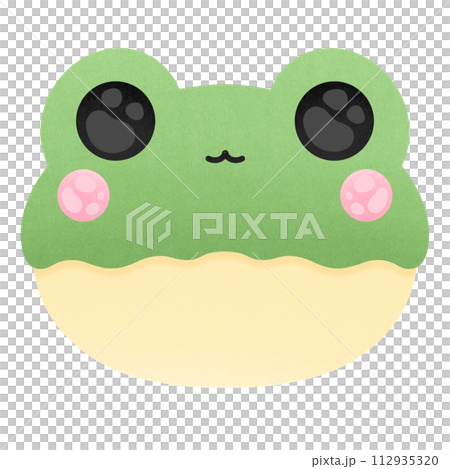 Cute Green Frog Cake Cartoon Cute Animal Cake...のイラスト素材 [112935320] - PIXTA
