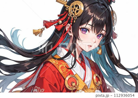 見つめる巫女 112936054