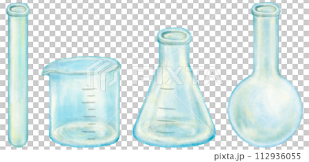 実験器具のイラストセット 112936055