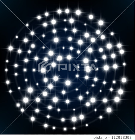 Abstract Sparkles in Circle Line Background, Vector Illustration 112938392