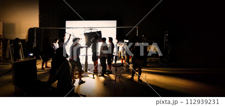 video production behind the scenes of making of TV commercial movie shoot 112939231