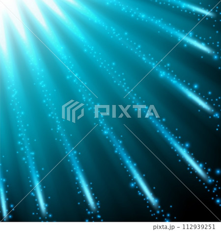 Blue Sparkling Falling From The Sky Background, Vector Illustration 112939251