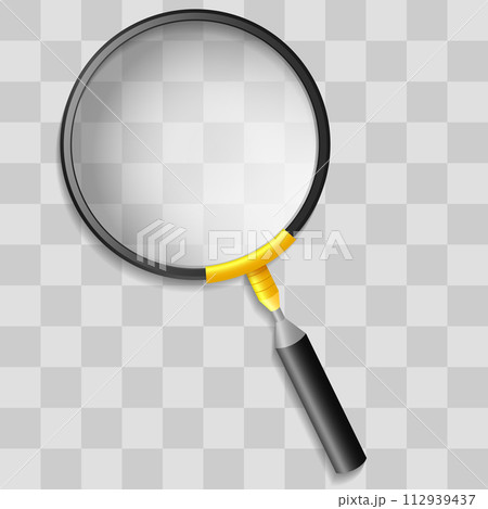 Realistic Magnifying Glass, Vector Illustration Realistic Magnifying Glass, Vector Illustration 112939437