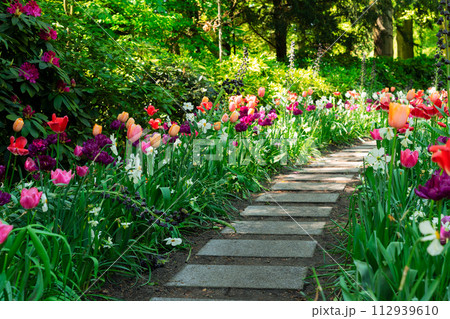 Formal spring garden Formal spring garden 112939610