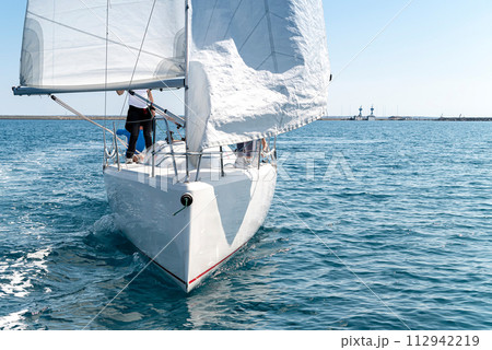 Competitive yacht racing in mediterranean waters Competitive yacht racing in mediterranean waters 112942219