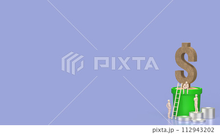 The dollar icon in plant for business concept 3d rendering. 112943202