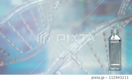 The plastic bottle for sci or eco concept 3d rendering. The plastic bottle for sci or eco concept 3d rendering. 112943211