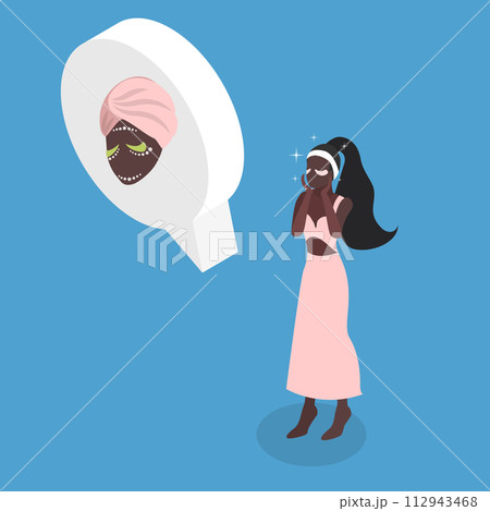3D Isometric Flat Vector Illustration of Nourish Under Eye Treatment, Woman Skincare Routine 112943468
