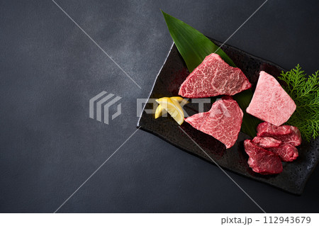 国産和牛 色々な部位の盛り合わせ 国産和牛 色々な部位の盛り合わせ 112943679