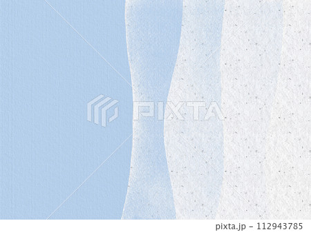 水色と白色の抽象的な曲線アート 112943785