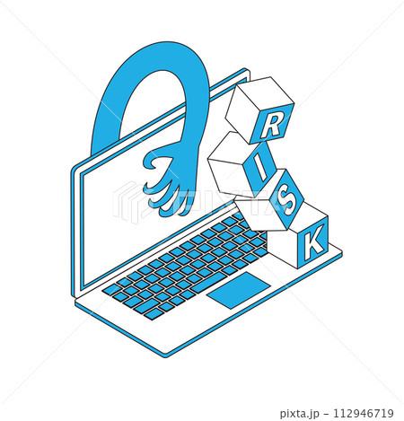サイバーリスクのイメージイラスト 112946719