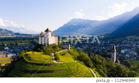 Gutenberg Castle in town of Balzers, Liechtenstein Gutenberg Castle in town of Balzers, Liechtenstein 112946940