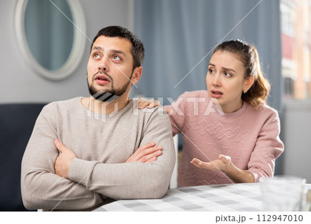 Man and woman having problems in relationship Man and woman having problems in relationship 112947010