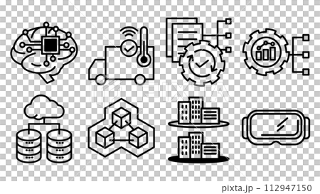 Digital technology icon set 112947150