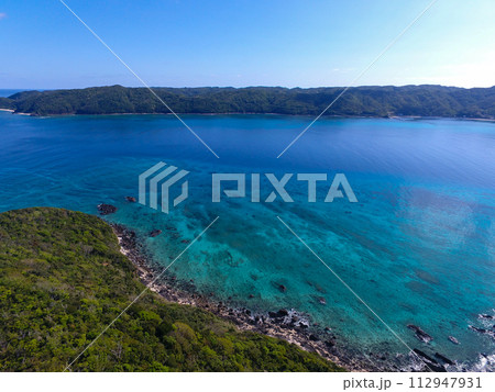奄美大島 崎原海岸 空撮 奄美大島 崎原海岸 空撮 112947931