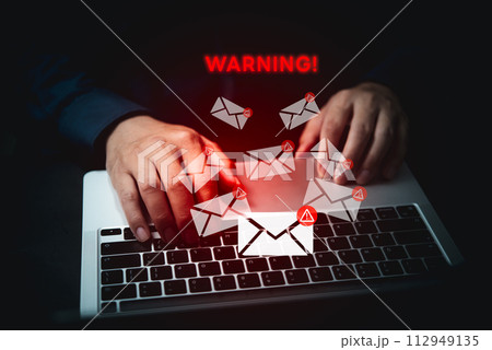 Protect your internet network cyber security. Watch out for alert emails containing spam, viruses, and compromised information in your inbox. against junk, trash mail, and potential threats. Protect your internet network cyber security. Watch out for alert emails containing spam, viruses, and compromised information in your inbox. against junk, trash mail, and potential threats. 112949135