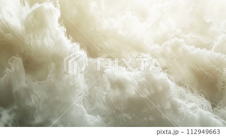 White cotton background. White wool background in top view light natural detail. Fleece woolly textile. White cotton background. White wool background in top view light natural detail. Fleece woolly textile. 112949663