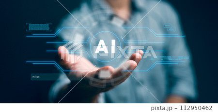 Chatbot conversation Ai Artificial Intelligence technology online customer service.Digital chatbot, OpenAI generate. command prompt Futuristic technology transformation.Virtual assistant on internet.. Chatbot conversation Ai Artificial Intelligence technology online customer service.Digital chatbot, OpenAI generate. command prompt Futuristic technology transformation.Virtual assistant on internet.. 112950462