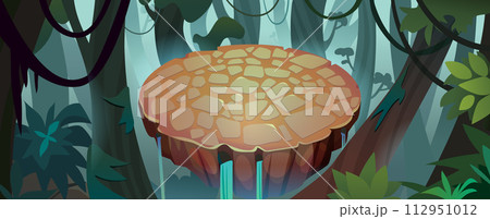 Jungle forest with floating game arena land ui 112951012