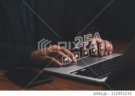 Enhancing cybersecurity with 2FA Two-Factor Authentication, Login Security, User ID Protection, and Encryption to thwart cyber hackers.. Enhancing cybersecurity with 2FA Two-Factor Authentication, Login Security, User ID Protection, and Encryption to thwart cyber hackers.. 112951232