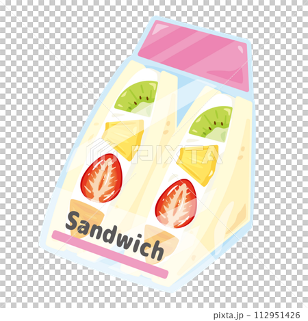 Fruit sandwich in a triangular package Fruit sandwich in a triangular package 112951426