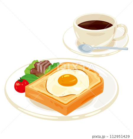 エッグトーストとコーヒーセット エッグトーストとコーヒーセット 112951429