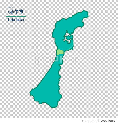 石川県の市町村の地図 羽咋市 石川県の市町村の地図 羽咋市 112951905