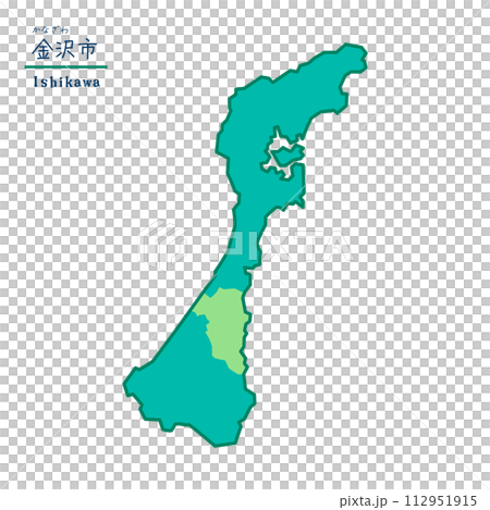 石川縣市區町村地圖 金澤市 石川縣市區町村地圖 金澤市 112951915