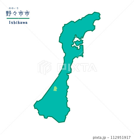 石川県の市町村の地図 野々市市 石川県の市町村の地図 野々市市 112951917