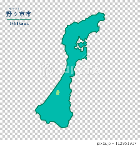 石川県の市町村の地図 野々市市 石川県の市町村の地図 野々市市 112951917