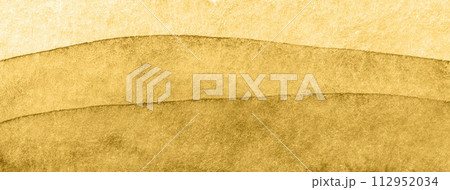 Abstract art background yellow colors with wavy line and gradient. Watercolor painting with golden waves Abstract art background yellow colors with wavy line and gradient. Watercolor painting with golden waves 112952034