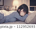 寝落ちする少女 112952693