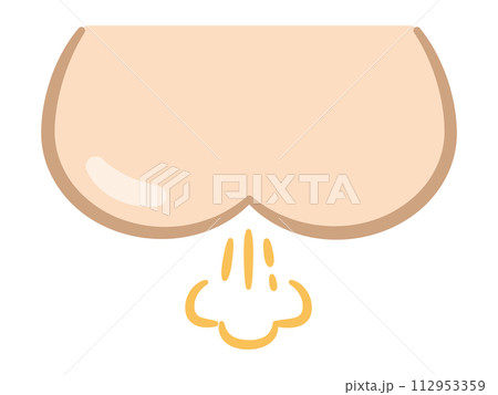 お尻とオナラのイラスト 112953359