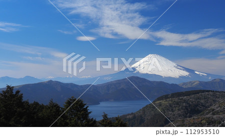 芦ノ湖と富士山 芦ノ湖と富士山 112953510