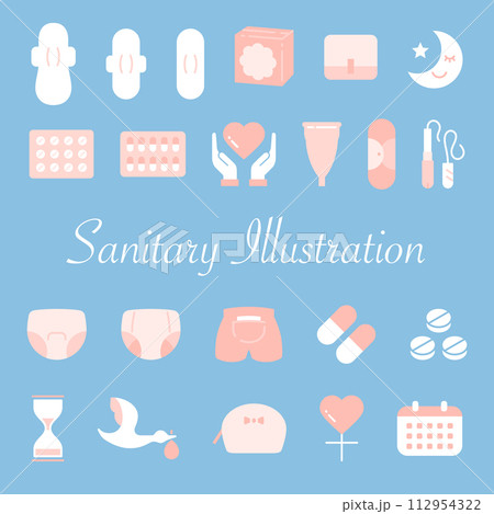 シンプルなサニタリーイメージのイラスト集 112954322