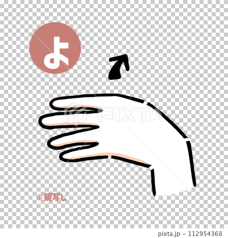 手語手指字元“喲”鏡像複製 112954368