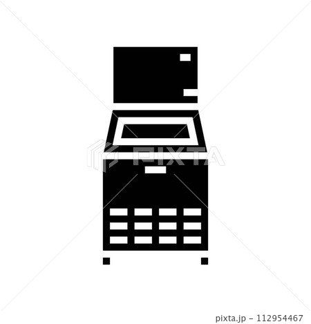 ice maker restaurant equipment glyph icon vector illustration ice maker restaurant equipment glyph icon vector illustration 112954467