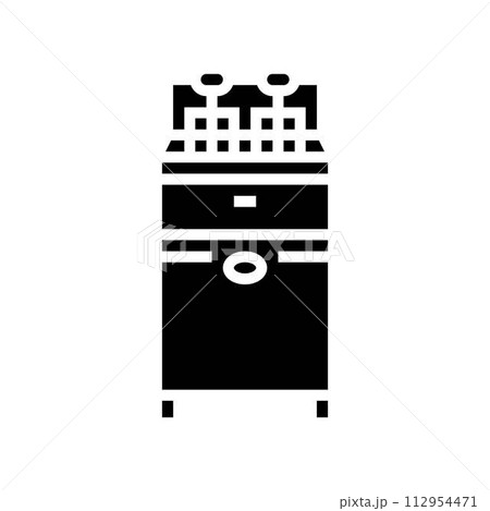 fryer restaurant equipment glyph icon vector illustration fryer restaurant equipment glyph icon vector illustration 112954471