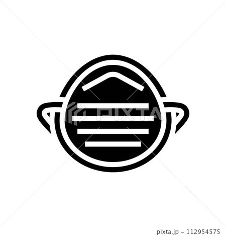 dust mask ppe protective equipment glyph icon vector illustration 112954575